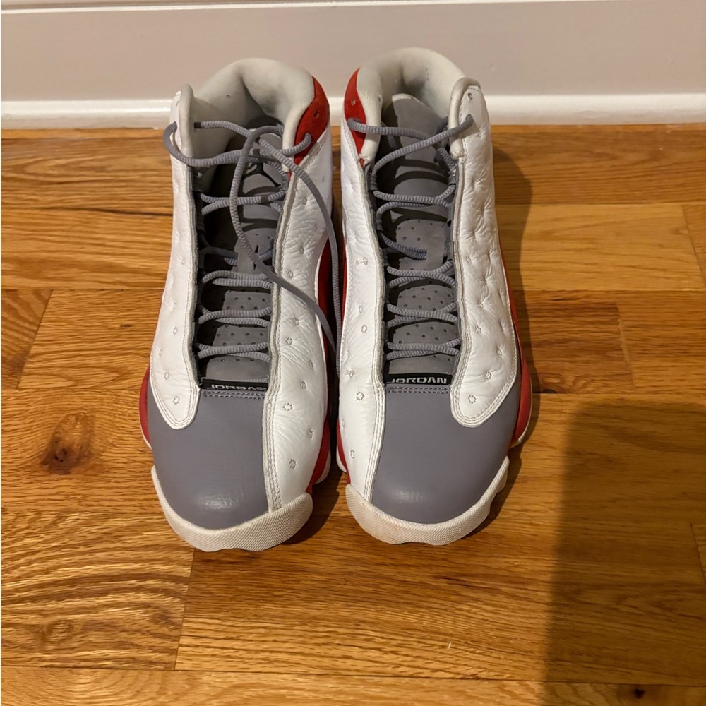 Jordan Athletic Shoes White Gray Red
